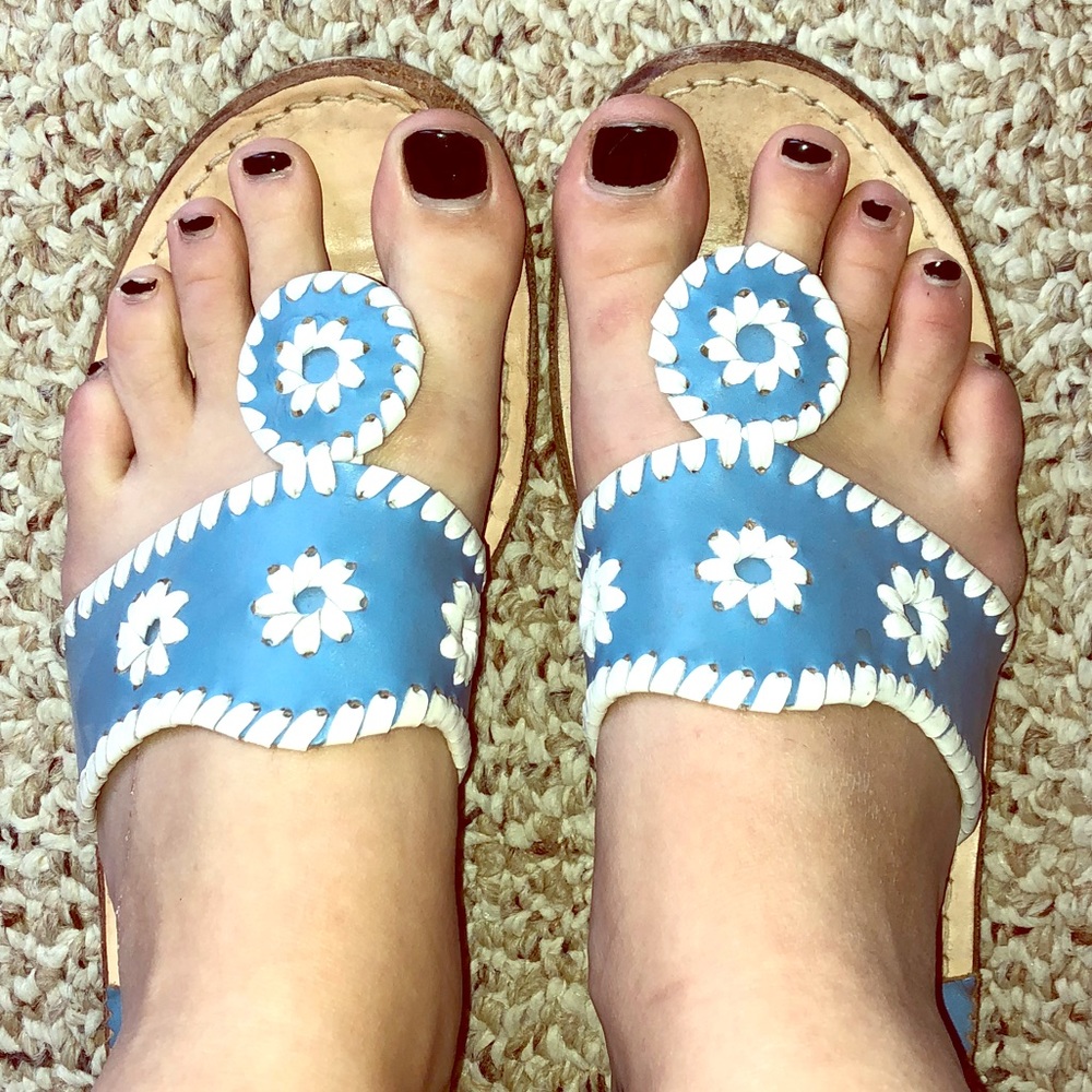 Jack Rodgers Caroline Blue sandals size 7